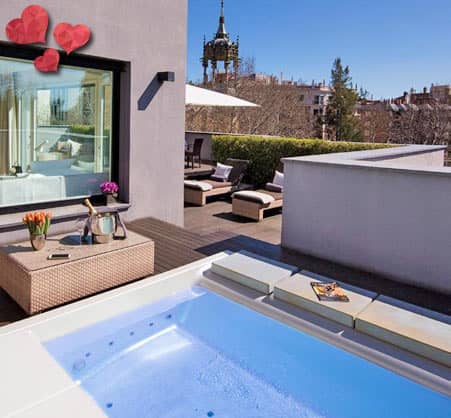 Hotel de lujo con Bañera de Hidromasaje Privada en Barcelona